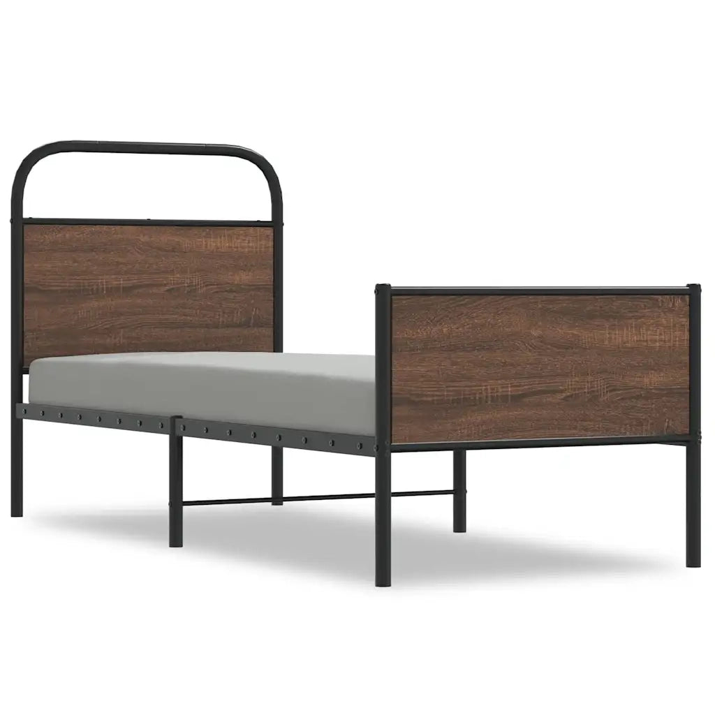Giroletto senza Materasso Rovere Marrone 75x190cm in Truciolato 4100490