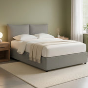Wetherby, Letto Matrimoniale Sfoderabile Made in Italy, Grigio Cenere
