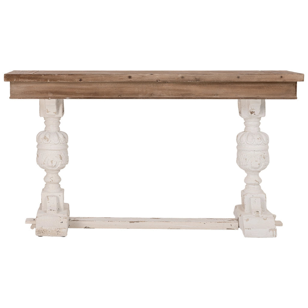 Mobile da ingresso in legno marrone, 150x45x86 cm (altezza)