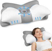 Cuscino Ortopedico - Cuscino per il Colletto - Migliora il Sonno - Foderazione con Schiuma di Poliuretano - 38 cm - Grigio