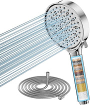 Manicure con alta pressione con tubo - 6 tipi di getto - economizza acqua - filtraggio in 20 strati - per acqua dura - rimuove cloro, batteri e metalli pesanti