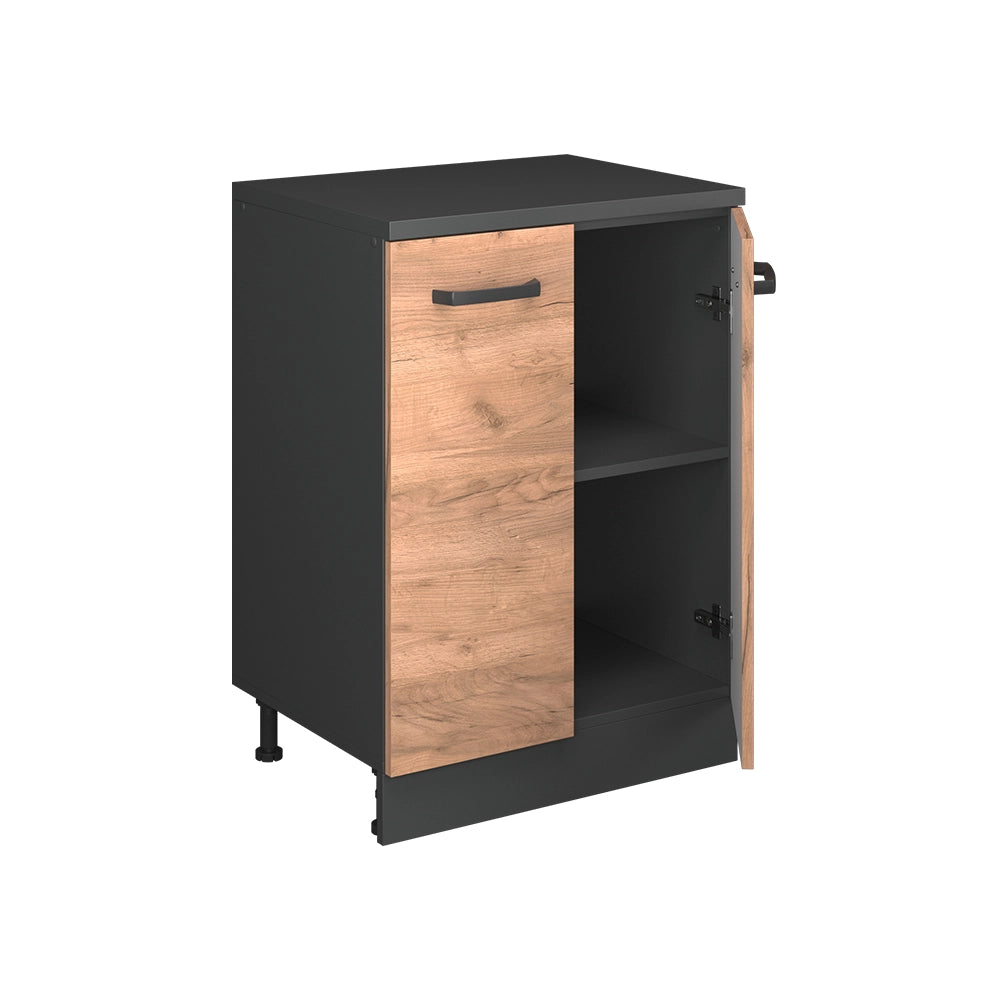 Mobile per mansarda Rion Rovere dorato/Antracite 60 x 83.8 cm senza inclinazione con 2 ante Vicco