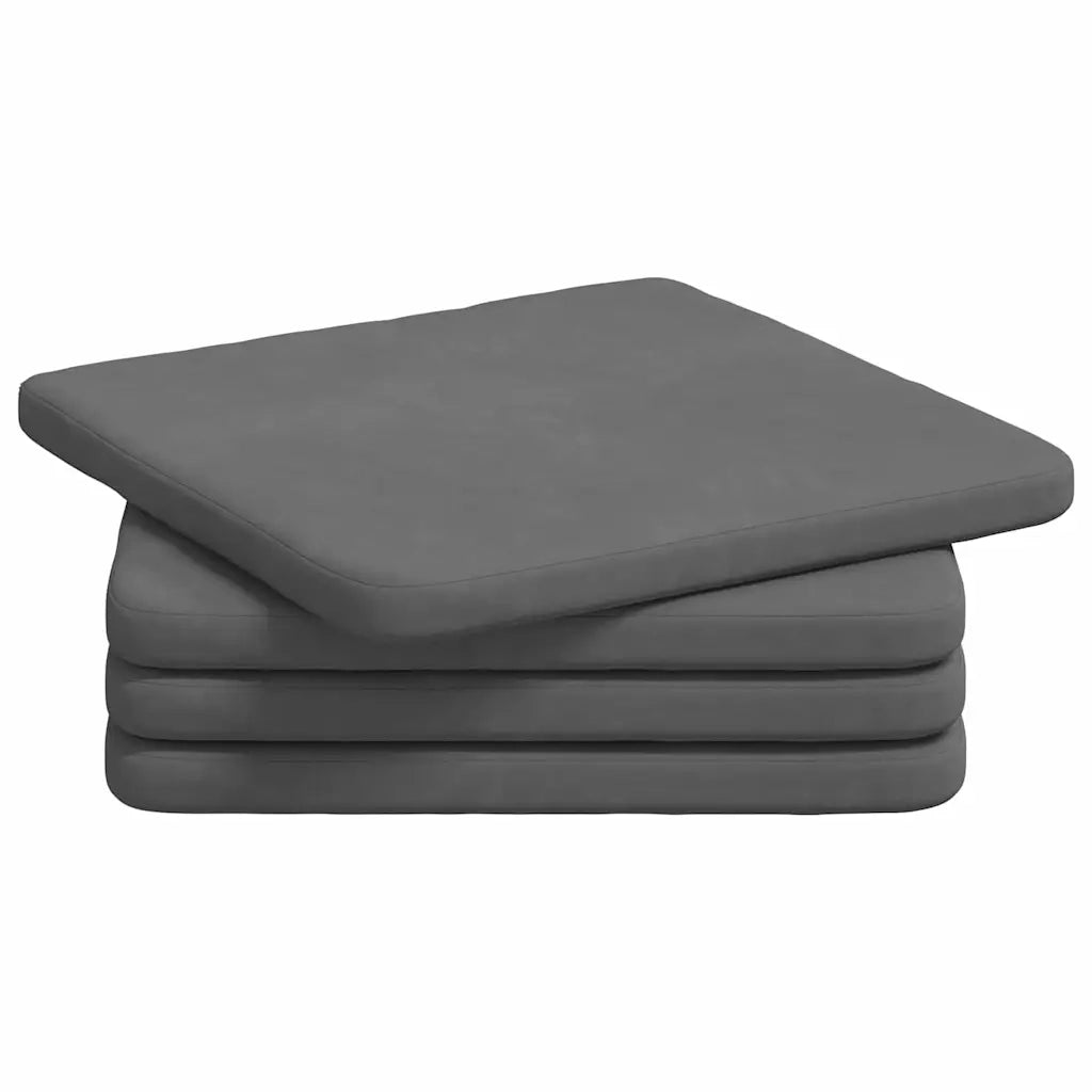 Cuscini per Seduta 4 pz | Cuscini per sedie Grigio scuro 40 x 40 x 3 cm