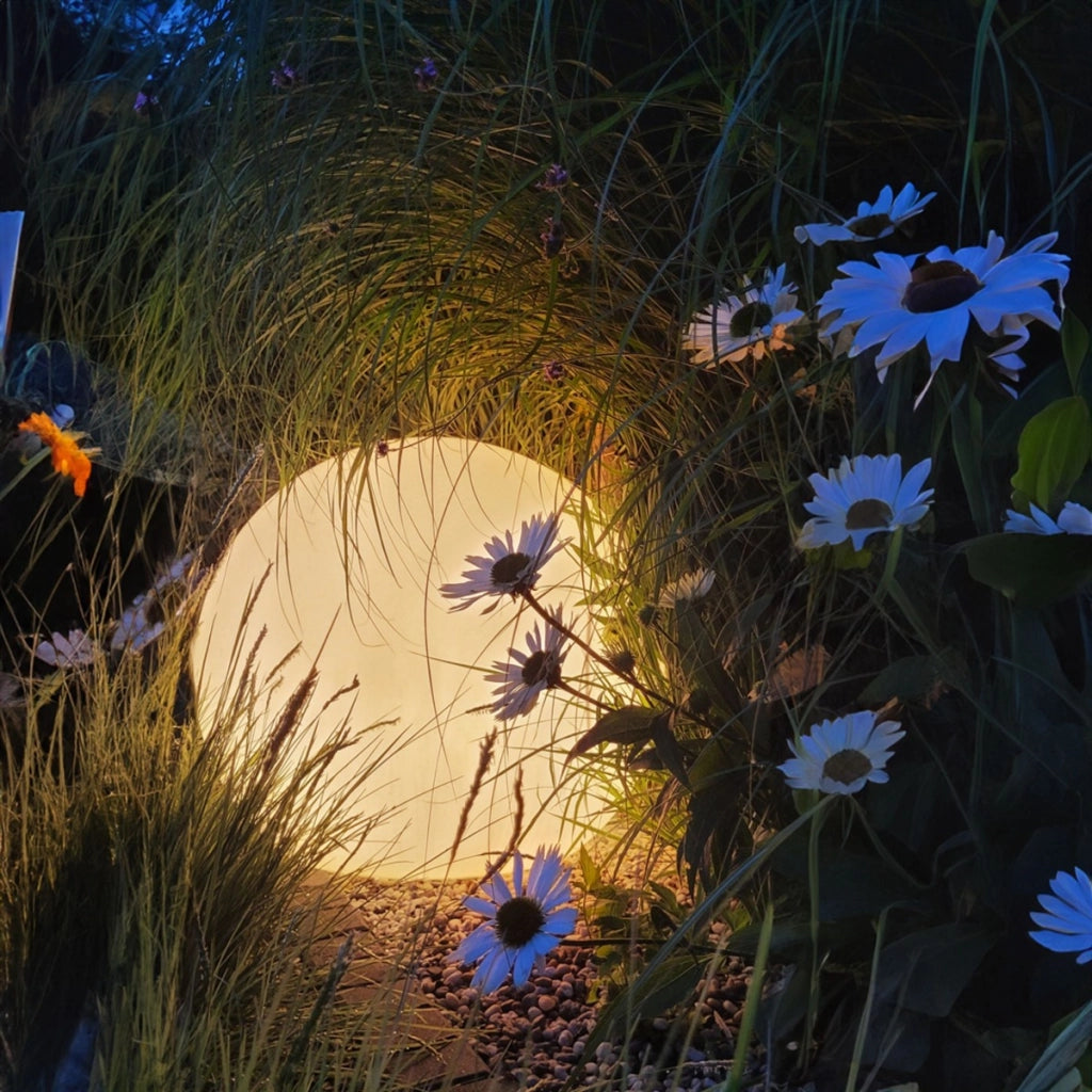 Lampada da giardino sfera bianca 60 cm Eko-Light EKO0459