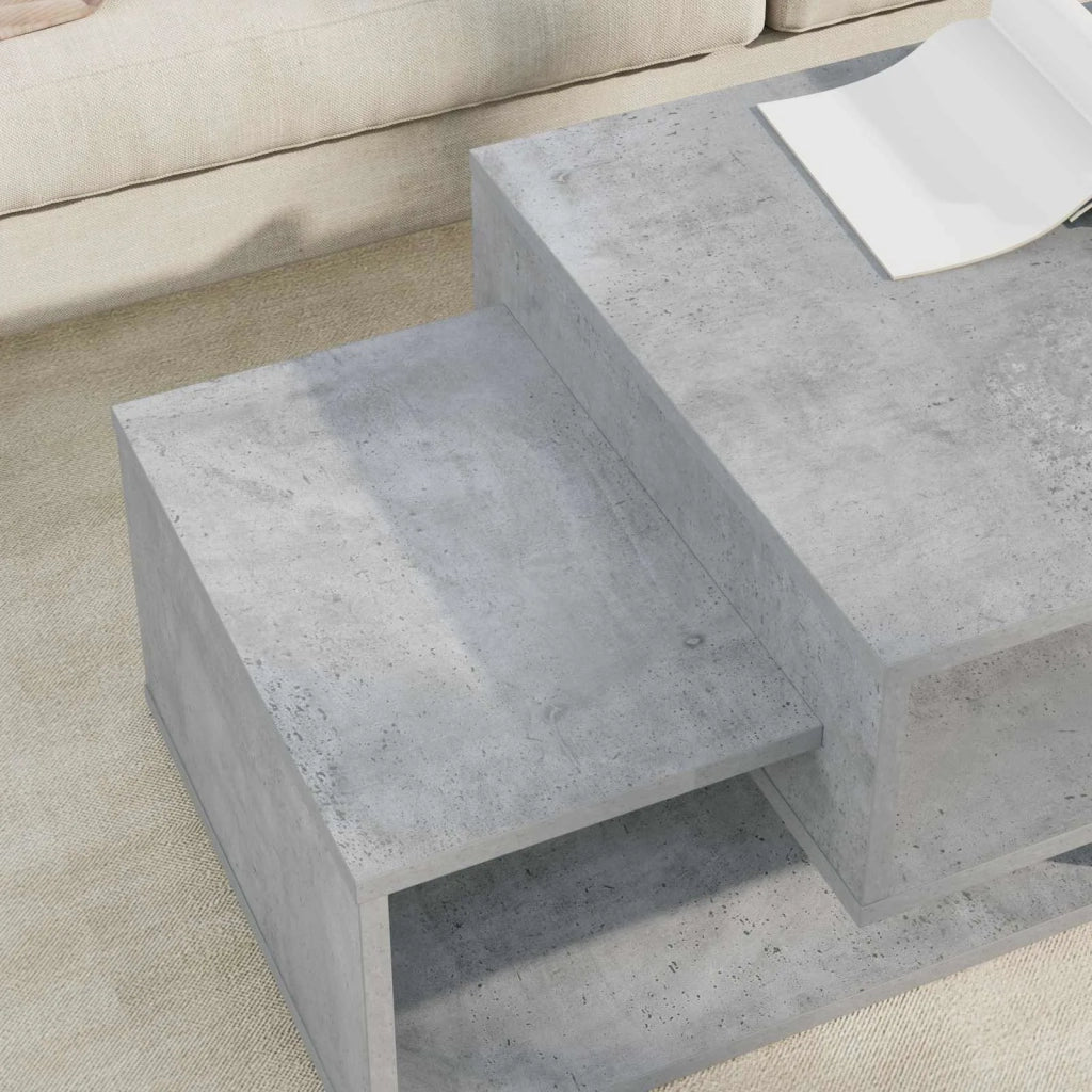 Tavolino da salotto Grigio cemento 105 x 50 x 32,5 cm 8000207