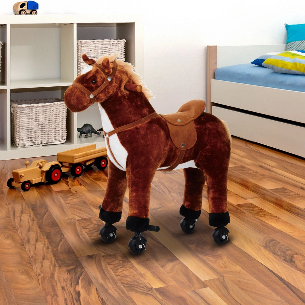 Cavallo Cavalcabile per Bambini con Suoni Marrone