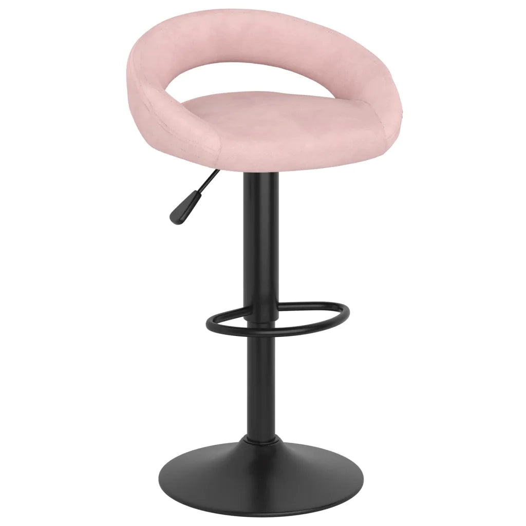 vidaXL Sgabelli da Bar 2 pz Rosa in Velluto