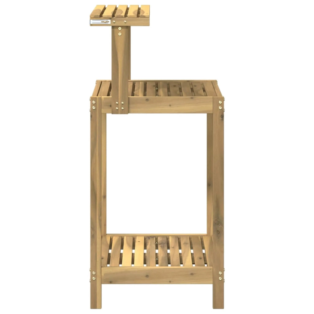 Banco da Giardinaggio Esterno 56,5 x 48,5 x 107 cm Bianco 903083