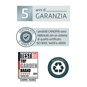 Serra Da Giardino in Policarbonato Mythos Doppio Strato  306X185X208 cm  Grigio