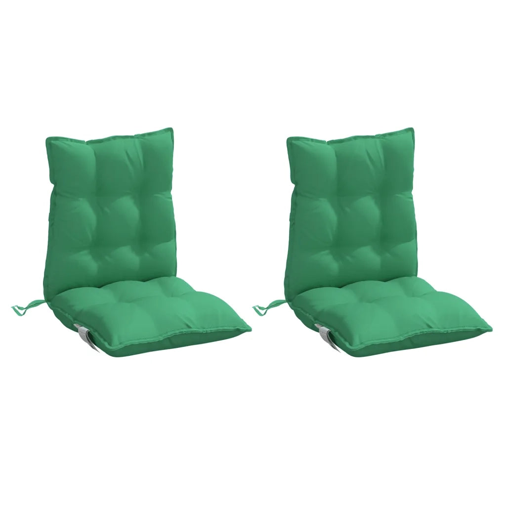 Cuscini per Sedia Schienale Basso 2 pz Verdi in Tessuto Oxfordcod mxl 114905