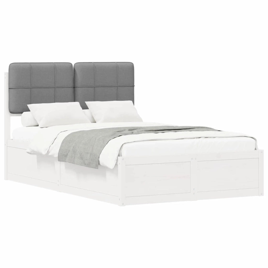 Letto con Testiera Rivestita Grigio chiaro 120 x 200 cm 3405541