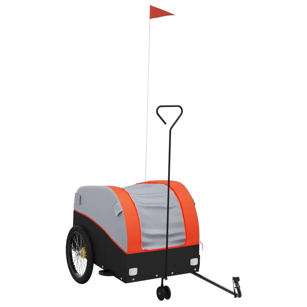 Rimorchio da Bici Nero e Arancione 45 kg in Ferro CFW5669247
