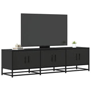 Mobile Porta TV Nero 150x35x41 cm in Truciolato e Metallo 848859