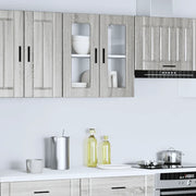 Pensile da Cucina con Porta in Vetro Porto Grigio Sonoma