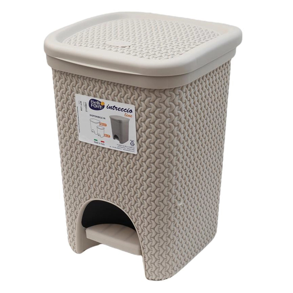BELLI E FORTI PATTUMIERA CON PEDALE DESIGN INTRECCIO TORTORA 18 LITRI