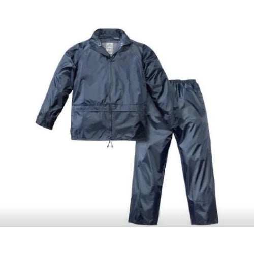 COMPLETO GIACCA E PANTALONE IMPERMEABILE 200 GR Tg. XL - colore blu