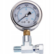 Manometro Lineare con Tridente 1/4" – Acciaio Inox, Precisione 2,5 | 0-40 MPa, Scala MPa/psi