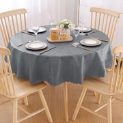 Tavolo da pranzo impermeabile con effetto lotus alta qualità (350 g/m²) circolare 140 cm tovagliato da tavolo con decorazioni tovagliato da tavolo impermeabile tovaglioli protezione contro macchie facile da pulire grigio