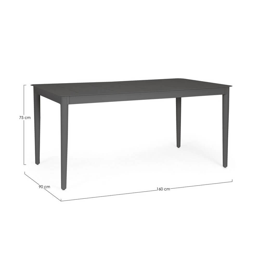 Tavolo da Pranzo in Alluminio Verniciato 160x90 cm - ZANDOR