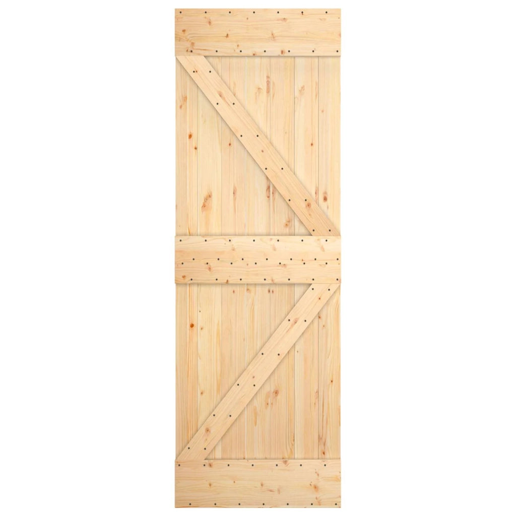 Porta scorrevole Naturale e Bianco 70 x 210 cm 3445079