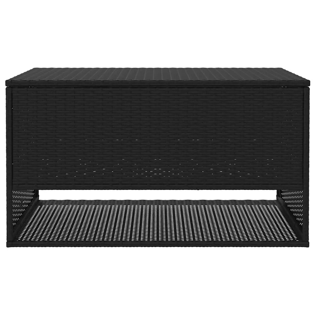 Scatola per Cuscini da Esterno Nero 100x55x55,5 cm Polyrattan 4104141