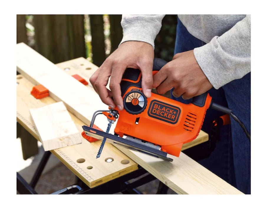 Black+decker ks801sek-qs seghetto alternativo autoselect® 550w ad azione pendolare, dotato di valigetta