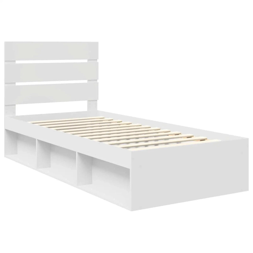 Struttura del letto Bianco 75 x 190 cm Pino massello 3411800