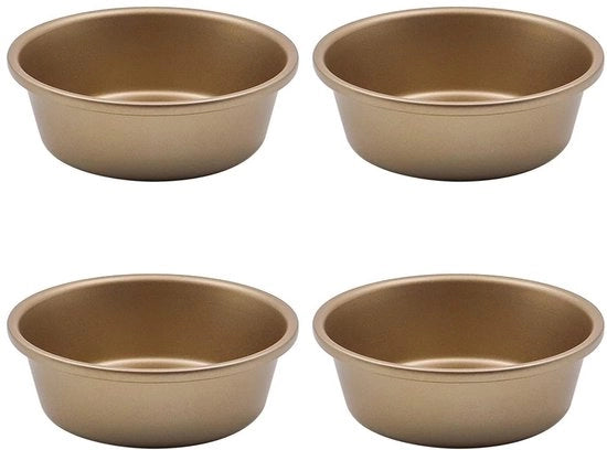Forme a sfere 4 pezzi - Stampi per dolci rotondi - Stampi per air fryer - Forme per mini torte - Realizzato in acciaio inossidabile - Rivestimento antiscivolo