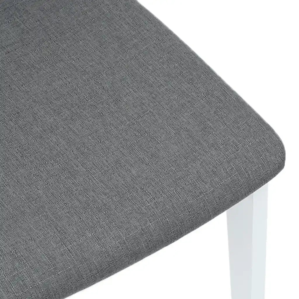 Sedie da Pranzo con Cuscini 2 pz Bianco Legno Massello di Hevea 4102446