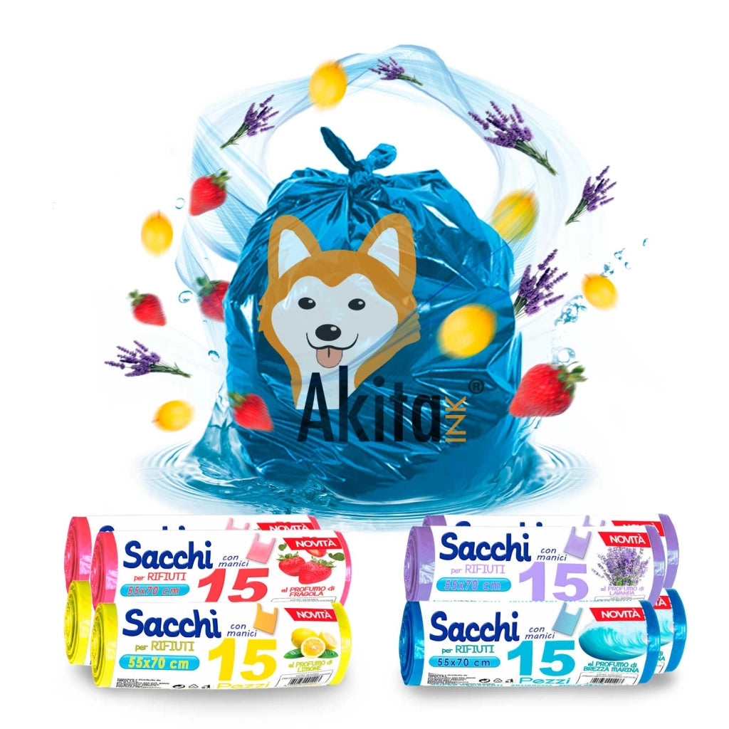Akitaink Sacchi Spazzatura 45L Brezza Marina 45 Pz