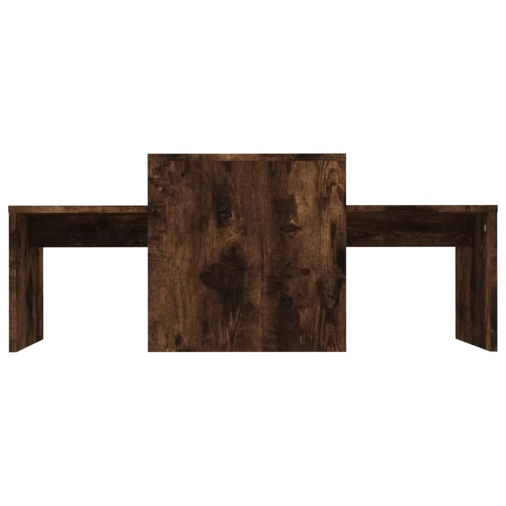 Set tavolino da caffè 100 x 48 x 40 cm multistrato marrone 02_0042142