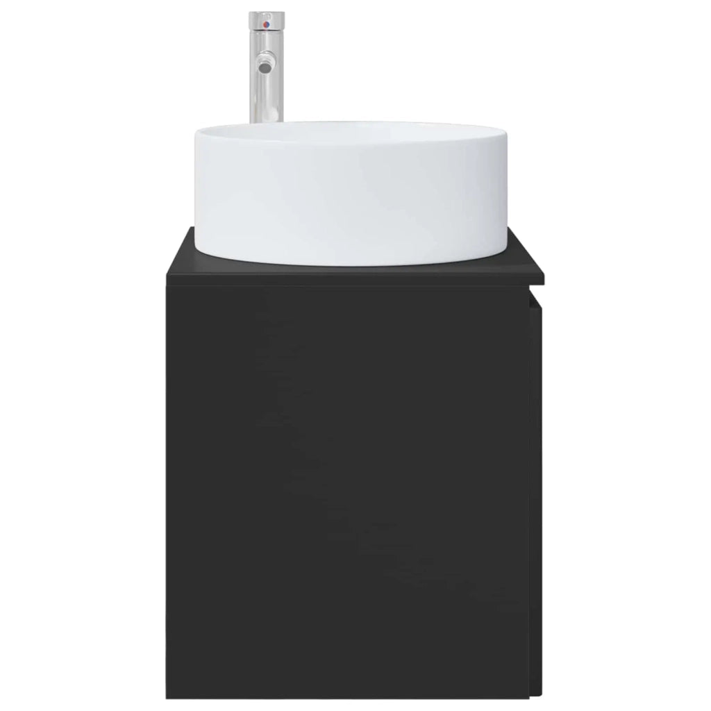 Mobile lavabo da parete Nero 49,5 x 44,5 x 65,5 cm