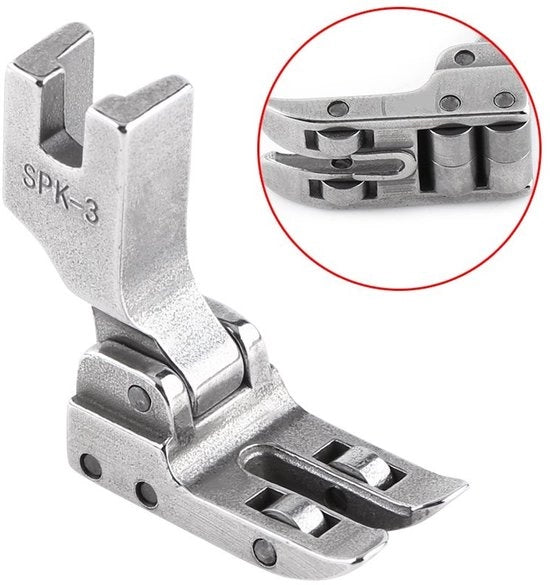 Pressa Industriale a Ruote - Piedino per Macchina da Cucire - Pelle PVC - Tessuto - Acciaio - 1 Pezzo - Piedino per Macchina da Cucire