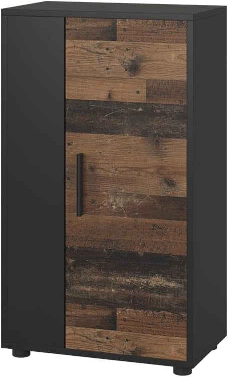 Cassettiera Berno, Quercia dorata/antracite, 50.1 x 87.3 cm con 2 scomparti, adatto per riporre oggetti di vario tipo