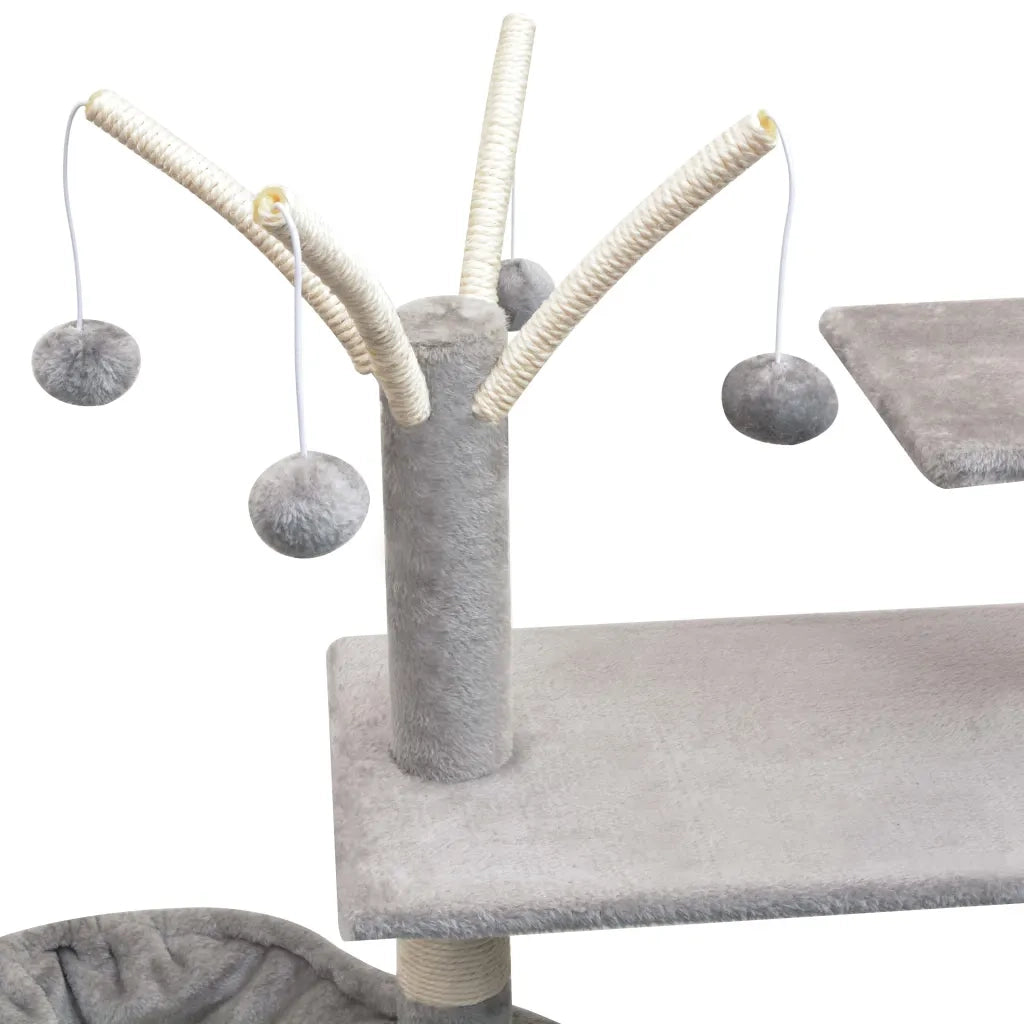 Albero per Gatti con Tiragraffi Sisal 125 cm Grigio 170480