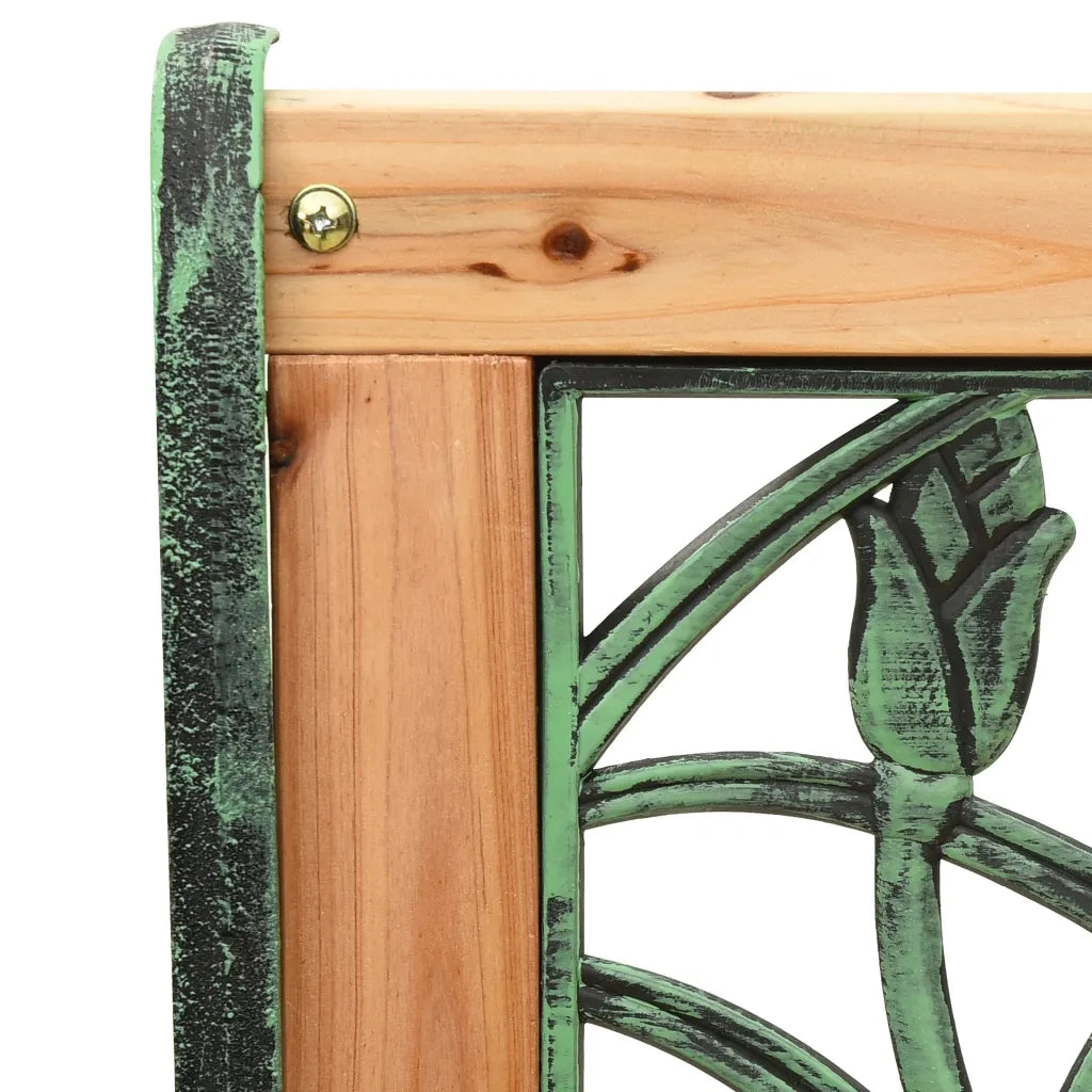 Panchina da Giardino 122 cm in Ghisa e Legno Massello di Abete 312031