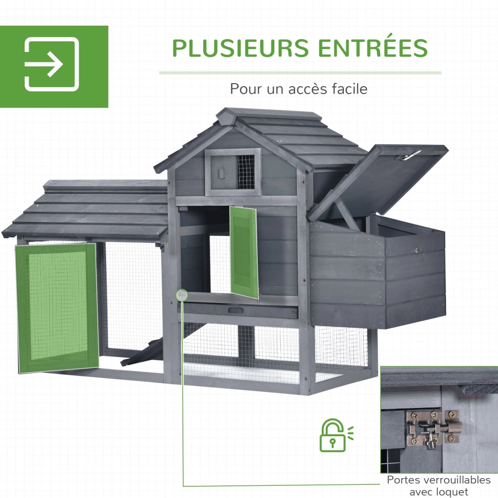 Pollaio Cottage da Giardino ¨C Xylo ¨C Legno Massello di Abete 150,5x54x87cm
