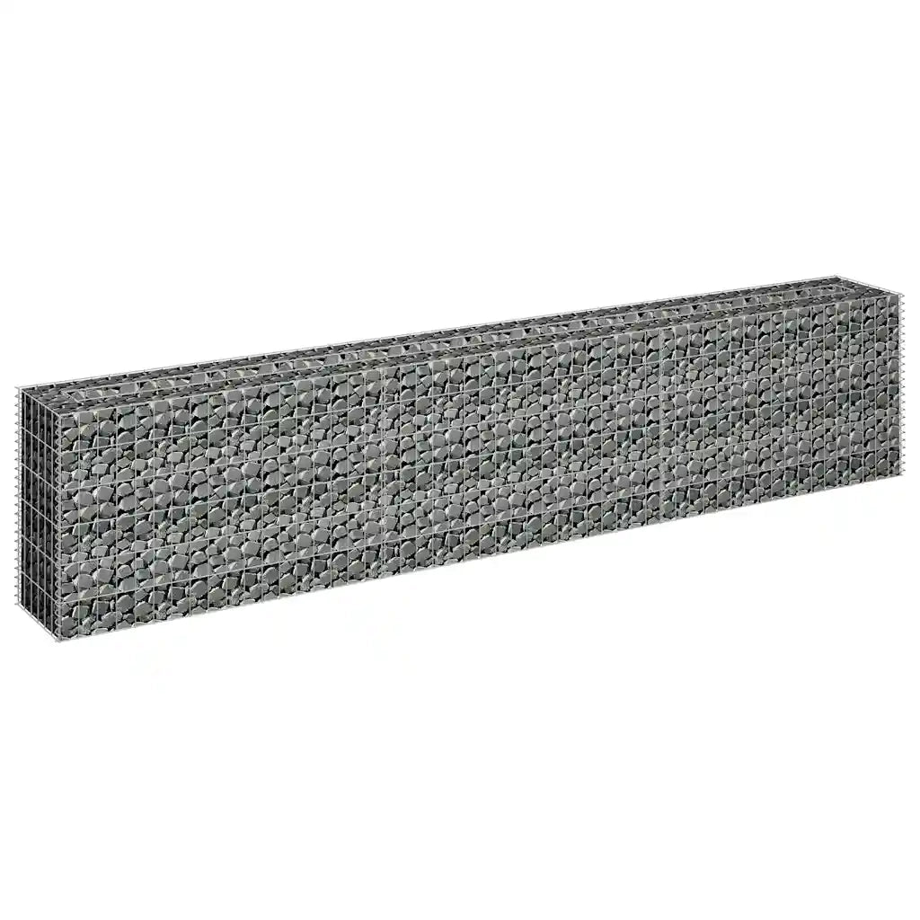 Gabbione Fioriere | Cassetta per fiori | Letto Rialzato in Acciaio Zincato 270x30x60 cm