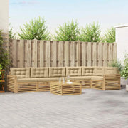Set di divani da esterno 7 pcs Bianco e Beige 79 x 79 x 37 cm 3390613