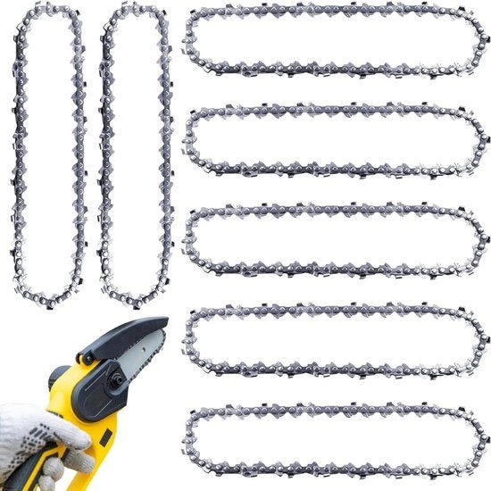Set di 7 catene da sega 1524 cm - catena da sega per diverse motoseghe - catena compatibile con motoseghe mini - per taglio di alberi e giardini.