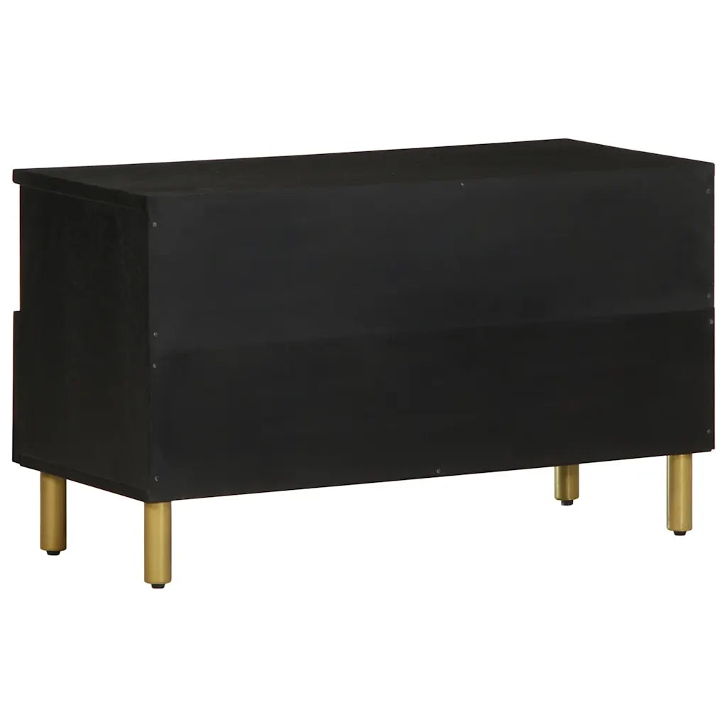 Mobile Porta TV Nero 80x33x46 cm in Legno Multistrato