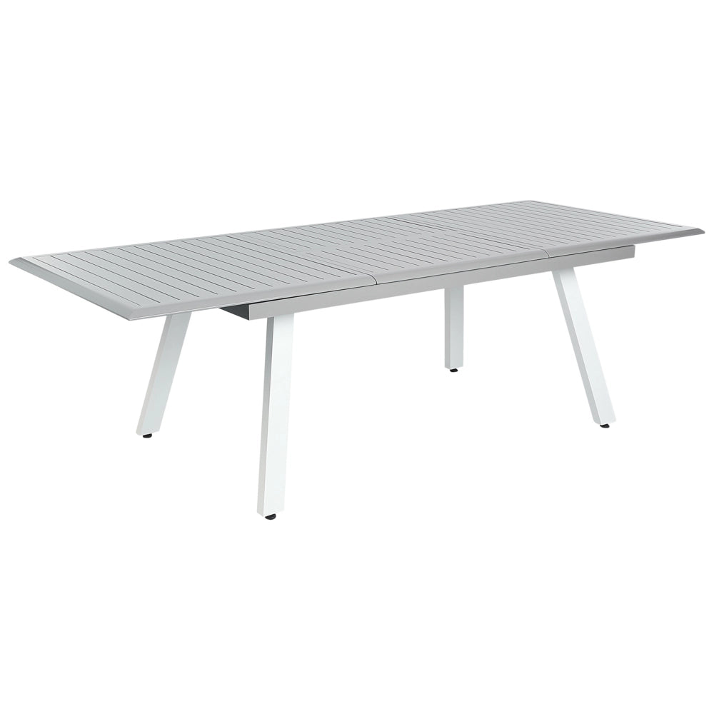 Set da pranzo 8 posti Bianco con tavolo grigio 6 sedie Giardino Patio Terrazza