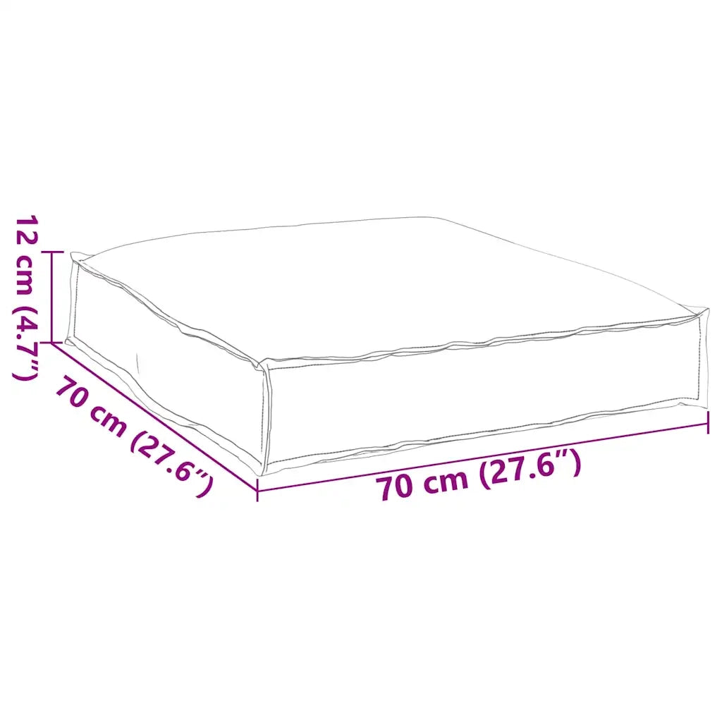 Cuscino Nero 70 x 70 x 12 cm Tessuto Oxford 42001502