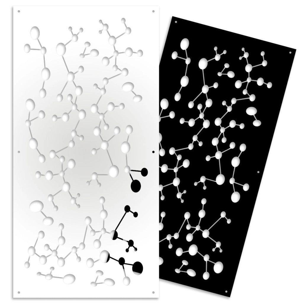 NANOTECH - Pannello in PVC traforato - Parasole Colore: nero, Misura: 73x148 cm