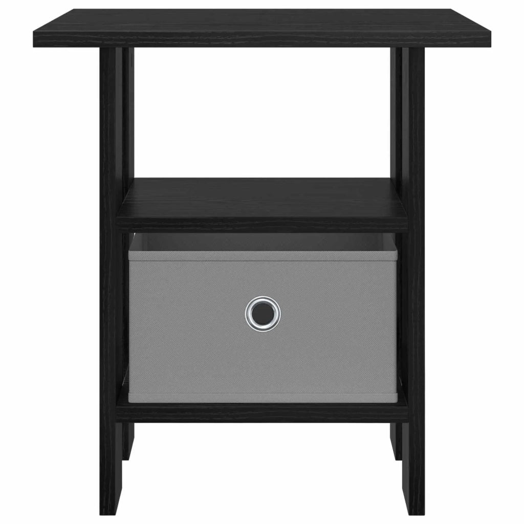 Comodino 2 pcs Rovere Nero 41 x 40 x 45 cm Legno multistrato 8000423