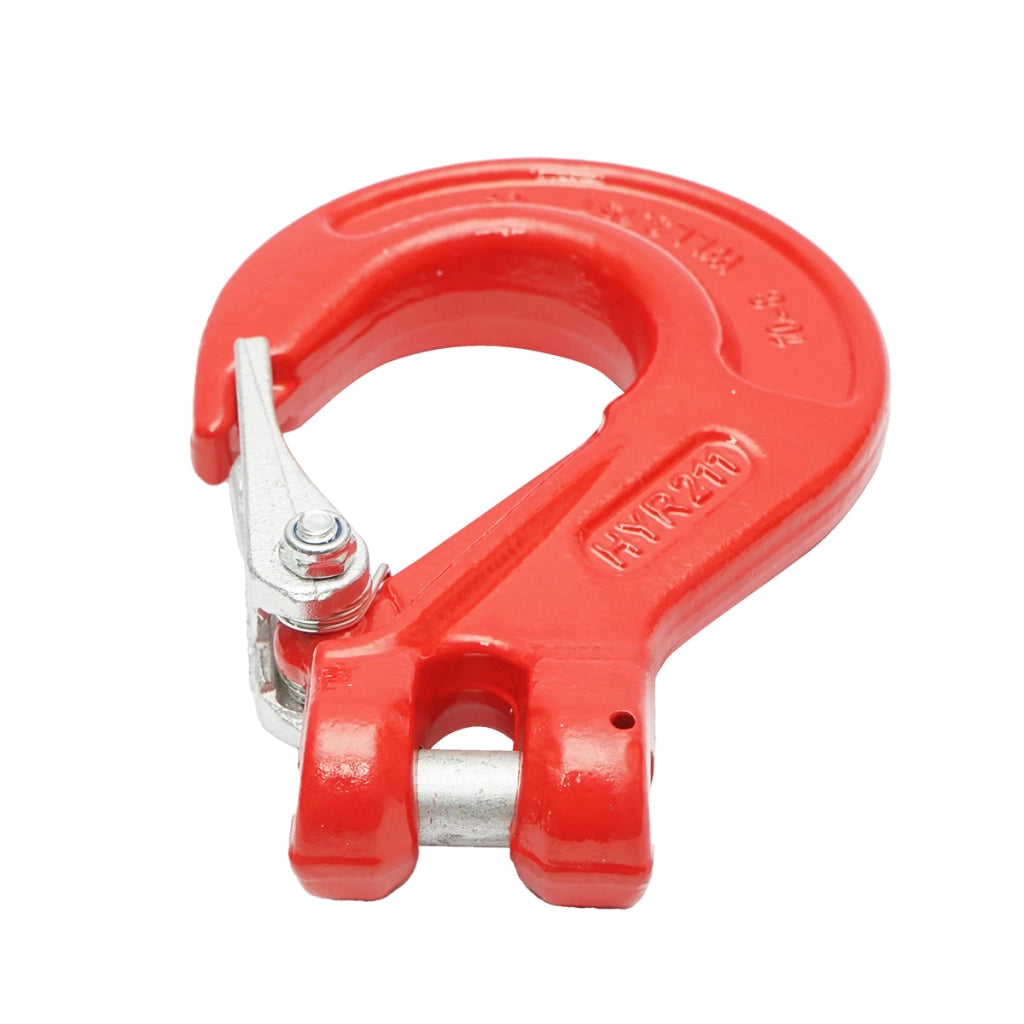 Gancio con bullone e sicurezza per catena a maglie da 10 mm, carico massimo supportato 3,15 T