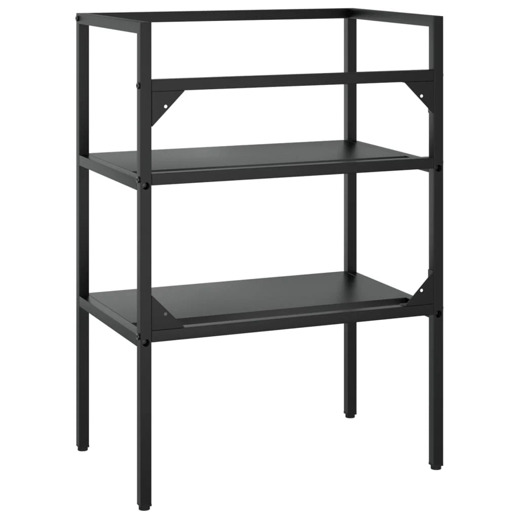 Telaio per lavabo da bagno 59 x 38 x 83 cm ferro nero 02_0006765