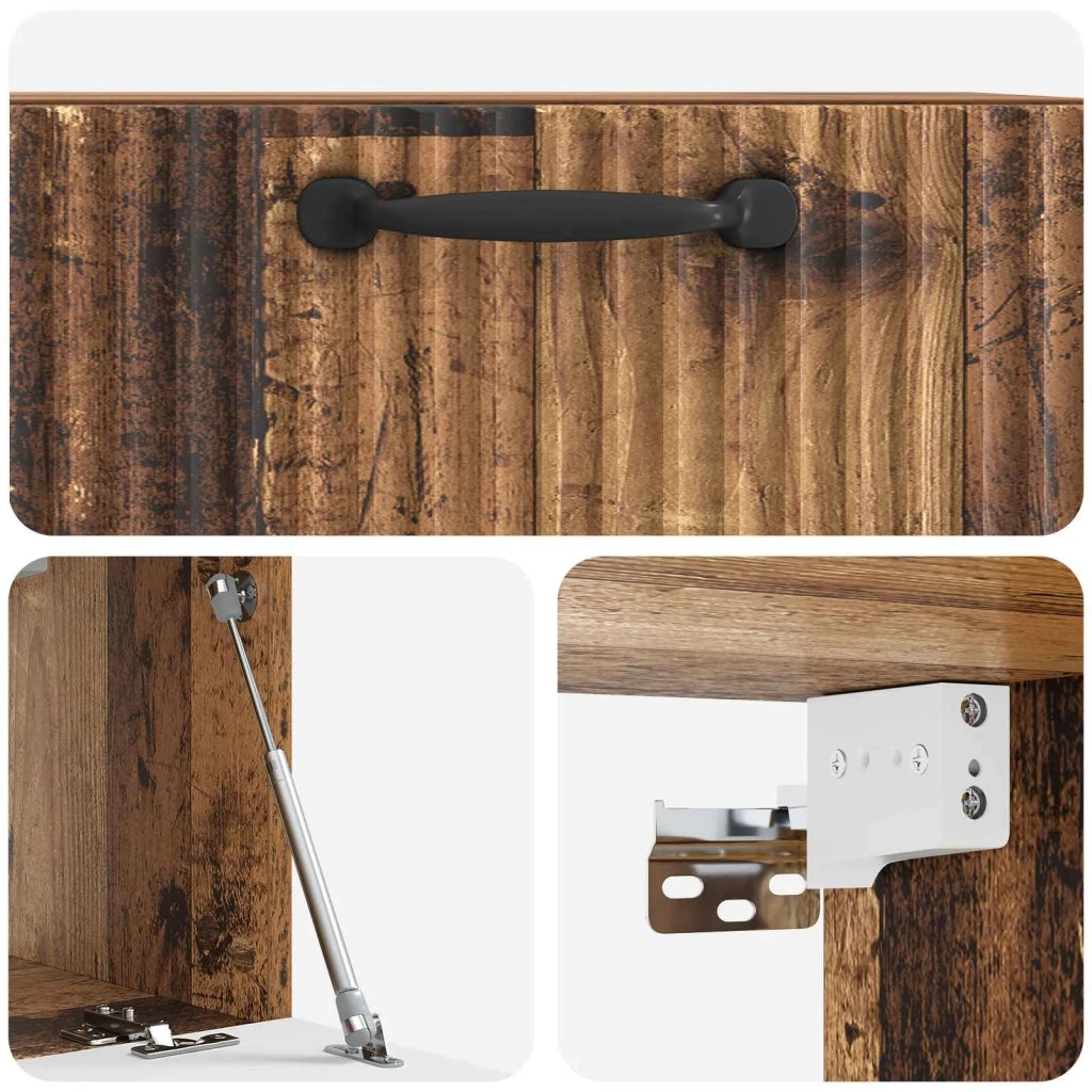 Mobile Porta TV da Muro Legno antico 59,5 x 31 x 30 cm