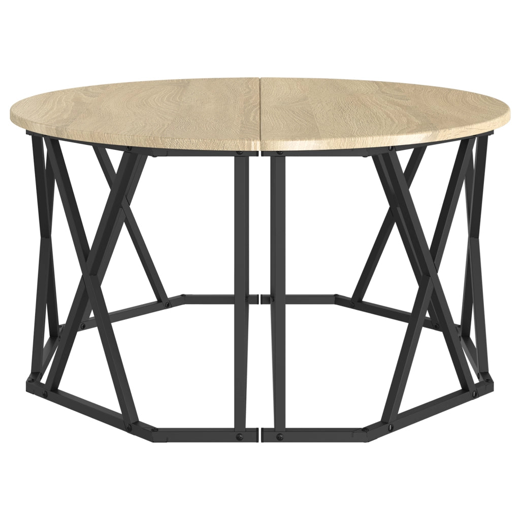 Tavolino da caffÃ¨  in rovere Sonoma 80x80x42 cm in legno ingegnerizzato
