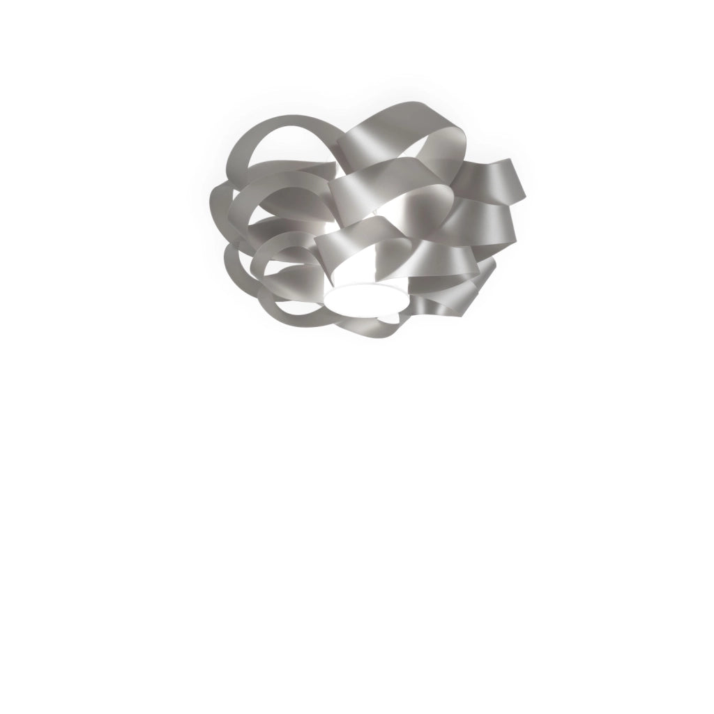Plafoniera Moderna Cloud Polilux ® Argento 1 Luce E27 D60Cm